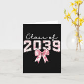 Cl Of 20&#  Grad Preppy Coquette Bow Girly Girl K Kaart (Gele Bloem)