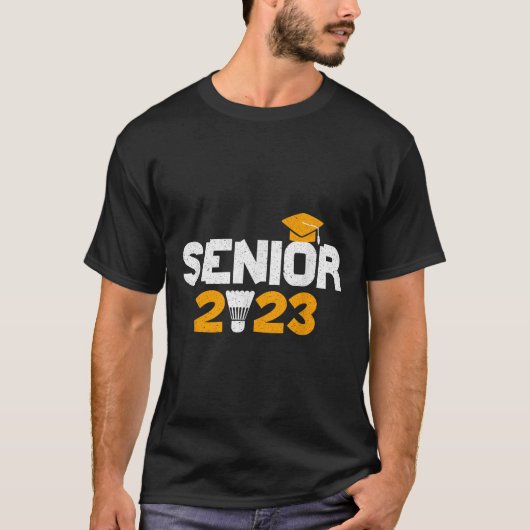 CL van 2023 Badminton Afstuderen 2023 Afstudeerder T-shirt (Voorkant)