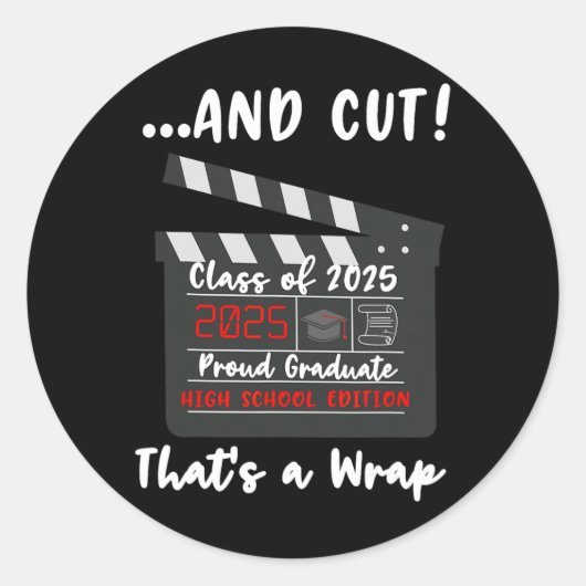 CL van 2025 Afstuderen Grappig Afstuderen quote ho Ronde Sticker (Voorkant)