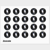 Cl van 2025 Afstuderen mew deed het Cat Lover Grad Ronde Sticker (Vel)