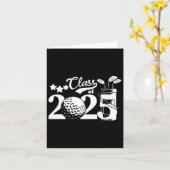 Cl van 2025 Afstuderen Senior 2025 Golfer Golf Pla Kaart (Gele Bloem)
