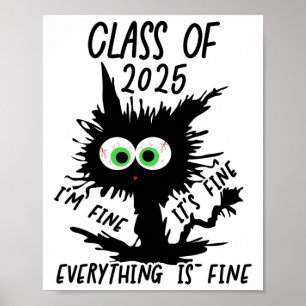 Cl van 2025 Funny Black Cat Poster