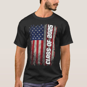 Cl van 2025 Funny Senior 2025 Amerikaanse vlag T-shirt