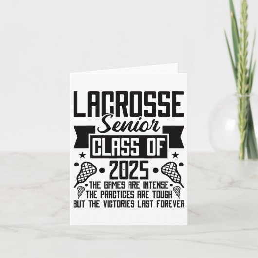 CL van 2025 Lacrosse Senior Night Kaart (Voorkant)
