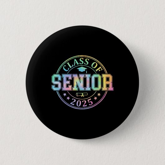 CL van 2025 Senior 2025 Afstuderen Grappige Mannen Ronde Button 5,7 Cm (Voorkant)