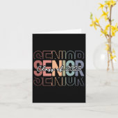 CL van 2025 Senior 2025 Afstuderen Leopard Retro R Kaart (Gele Bloem)