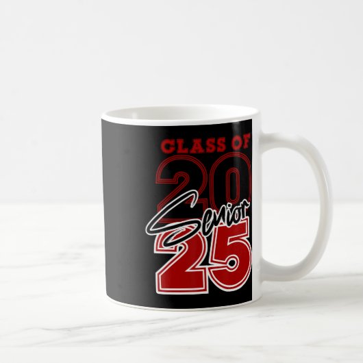 CL van 2025 senior - 2025 Afstuderen rood Koffiemok (Rechts)