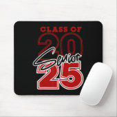 CL van 2025 senior - 2025 Afstuderen rood Muismat (Met muis)