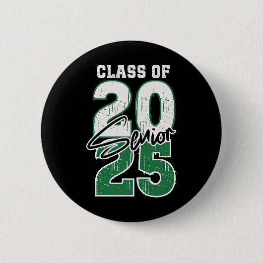 CL van 2025 Senior - Afstuderen 2025 Groen Ronde Button 5,7 Cm (Voorkant)