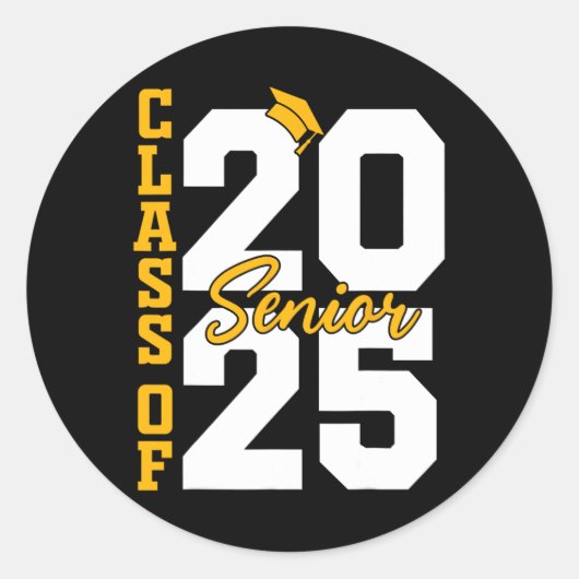 CL van 2025 Senior Afstuderen 2025 Ronde Sticker (Voorkant)
