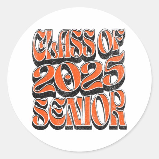 CL van 2025 senior Ronde Sticker (Voorkant)