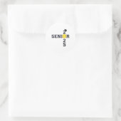 CL van 2025 Softll Senior Afstuderen Afstuderen Vr Ronde Sticker (Tas)