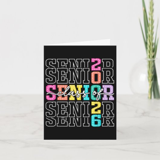 CL van 2026 Senior 2026 Afstuderen Student Mannen Kaart (Voorkant)