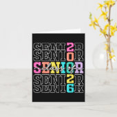 CL van 2026 Senior 2026 Afstuderen Student Mannen Kaart (Gele Bloem)