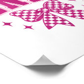 Cl van 2026 Senior 2026 Roze Coquette Bow Graduati Poster (Hoek)