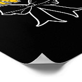 CL van 2026 Senior Afstuderen Zwart Goud Coquette  Poster (Hoek)