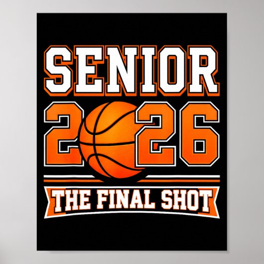 Cl van 2026 Senior Basketbal Terug naar School Poster (Voorkant)