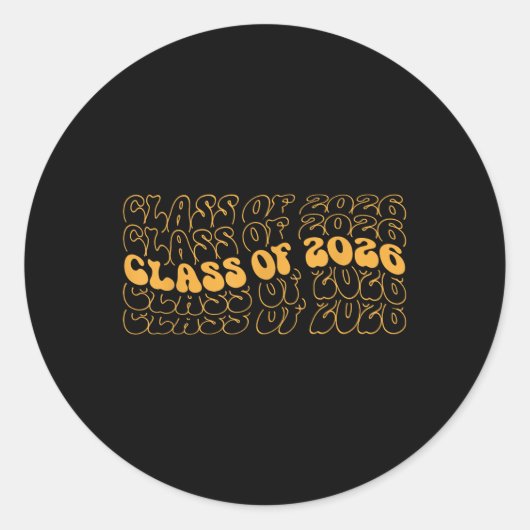 CL van 2026 senior Ronde Sticker (Voorkant)