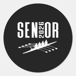 Cl van 2026 Senior sportthema roeiteam Grafisch Ronde Sticker