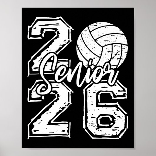 Cl van 2026 Volleybal Senior 2026 Terug naar schoo Poster (Voorkant)