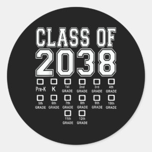 CL van 2038 Groeien met ME Shirt Ronde Sticker