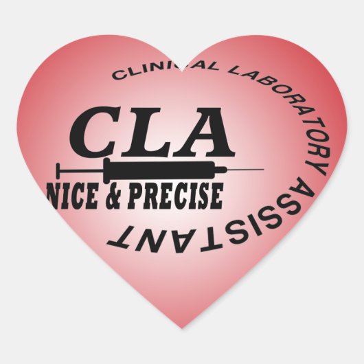 CLA SLOGAN - NICE EN PRECISE! LABORATORIUM HART STICKER (Voorkant)