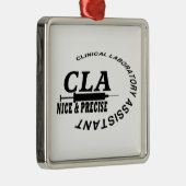 CLA SLOGAN - NICE EN PRECISE! LABORATORIUM METALEN ORNAMENT (Rechts)