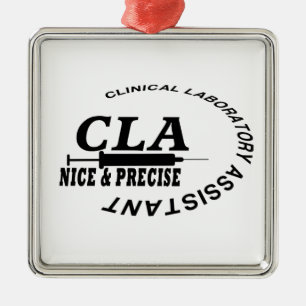 CLA SLOGAN - NICE EN PRECISE! LABORATORIUM METALEN ORNAMENT