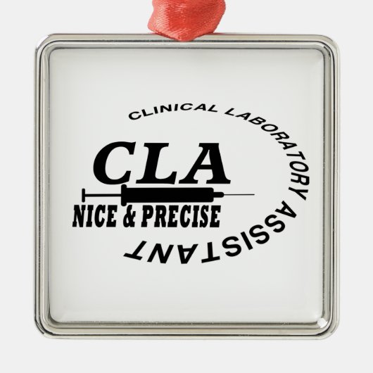 CLA SLOGAN - NICE EN PRECISE! LABORATORIUM METALEN ORNAMENT (Voorkant)