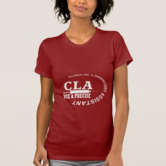 CLA SLOGAN - NICE EN PRECISE! LABORATORIUM T-SHIRT (Voorkant)