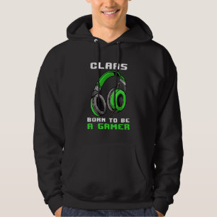 Claas geboren als gamer op maat hoodie