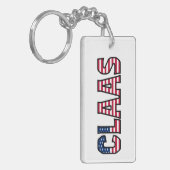 Claas Name Vorname USA Flagge Anhänger Schlüssel Sleutelhanger (Voorkant Links)
