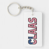 Claas Name Vorname USA Flagge Anhänger Schlüssel Sleutelhanger (Voorkant)