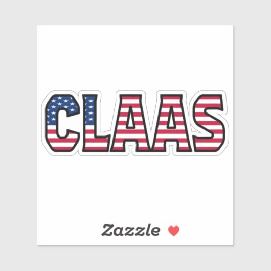 Claas Name Vorname USA Sticker Stickerset (Vel)