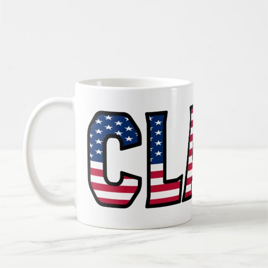 Claas Name Vorname USA styled Tasse Kaffeetasse Koffiemok (Links)