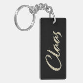 Claas Name whitegold Schlüsselanhänger Anhänger Sleutelhanger (Voorkant Links)