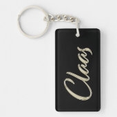 Claas Name whitegold Schlüsselanhänger Anhänger Sleutelhanger (Voorkant)