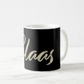 Claas Name whitegold Tasse Teetasse Kaffeetasse Koffiemok (Voorkant rechts)