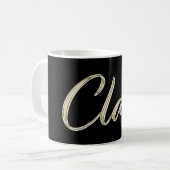Claas Name whitegold Tasse Teetasse Kaffeetasse Koffiemok (Voorkant links)