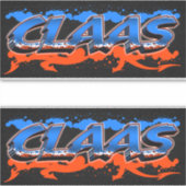 Claas Vorname Name Graffiti Aufkleber Sticker (Voorkant)