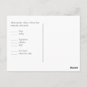 Claassic White Script RSVP MENU Budget (Achterkant)
