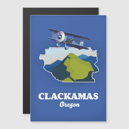 Clackamas Oregon USA-kaart (Voorkant / Achterkant)