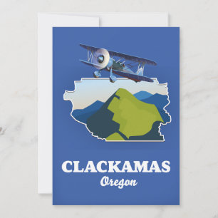 Clackamas Oregon USA kaart Canvas Print
