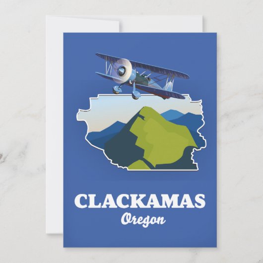 Clackamas Oregon USA kaart Canvas Print (Voorkant)