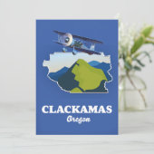 Clackamas Oregon USA kaart Canvas Print (Staand voorkant)