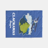 Clackamas Oregon USA kaart Canvas Print Bedankt Ca Fleece Deken (Voorkant (Horizontaal))