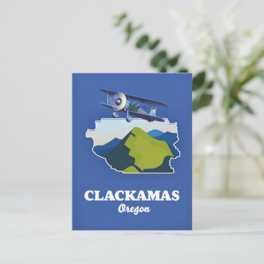 Clackamas Oregon VS kaart (Staand voorkant)