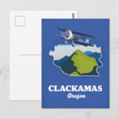 Clackamas Oregon VS kaart (Voorkant / Achterkant)