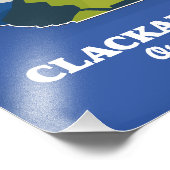 Clackamas Oregon VS kaart Foto Afdruk (Hoek)