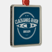 Clackamas River Oregon Kajakken Metalen Ornament (Rechts)